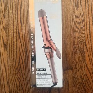 INFINITIPRO Conair Rose Gold Titanium 1 1/4-Inch Curling Iron